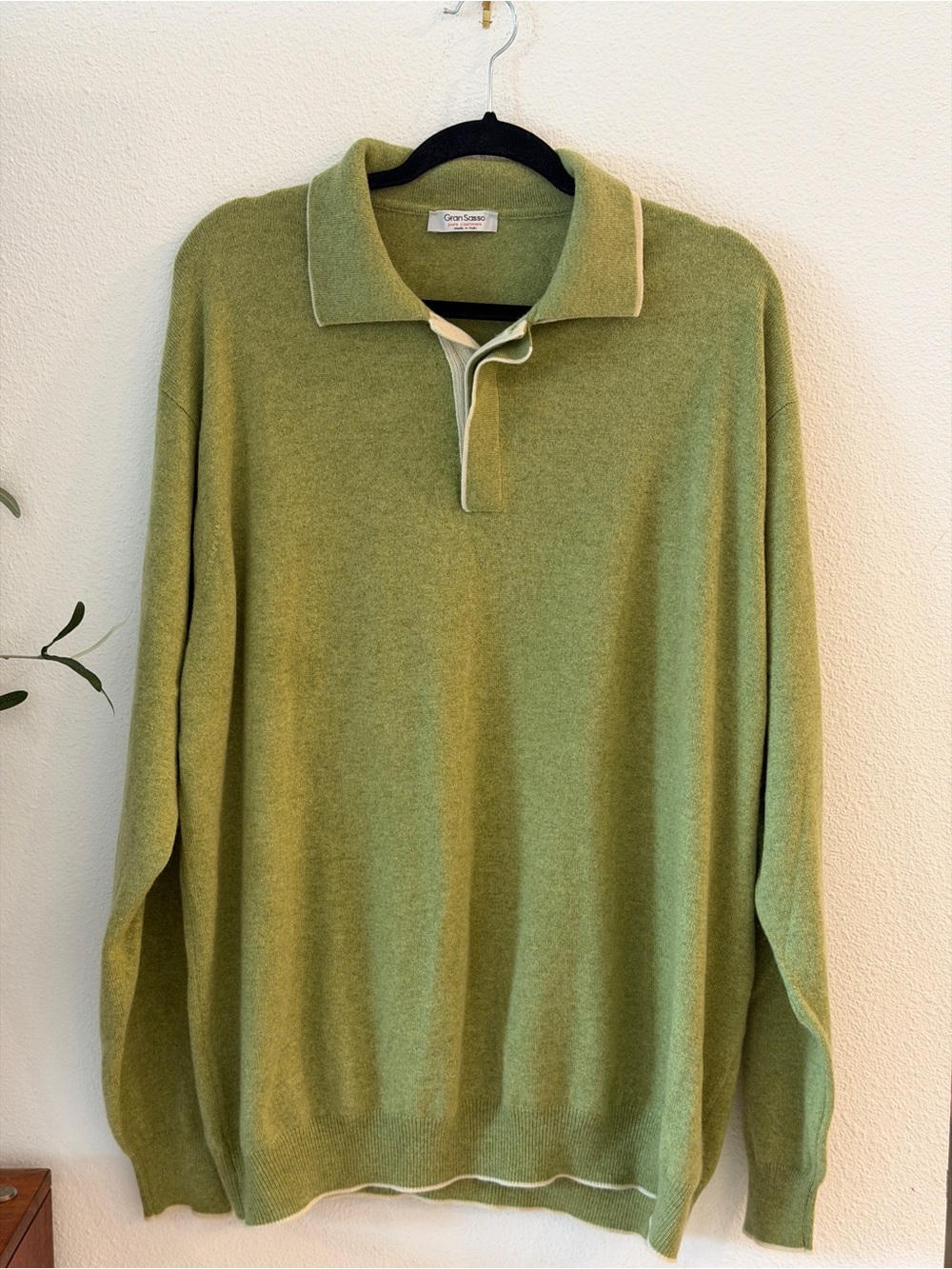 Vintage 100% Italian Cashmere  Gran Sasso Polo  | L |